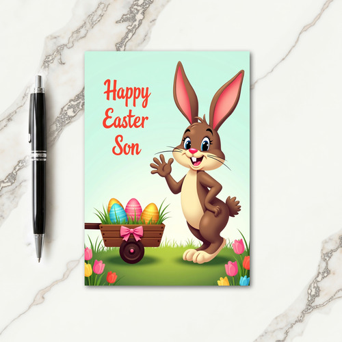 Happy Easter Rabbit Son Card