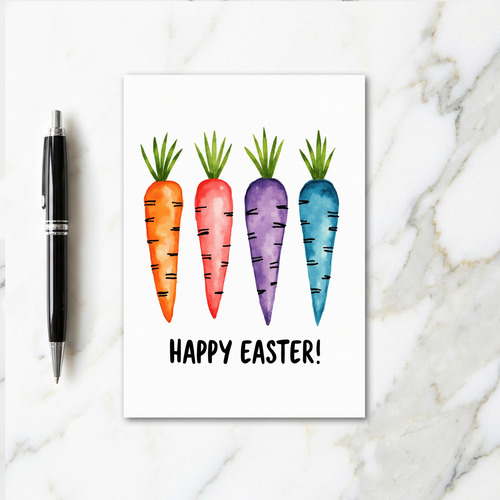 Happy Easter Root Vegetable Card