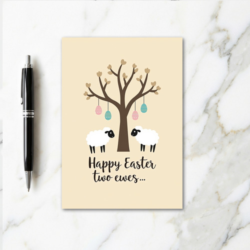 Happy Easter Sheep Art Card