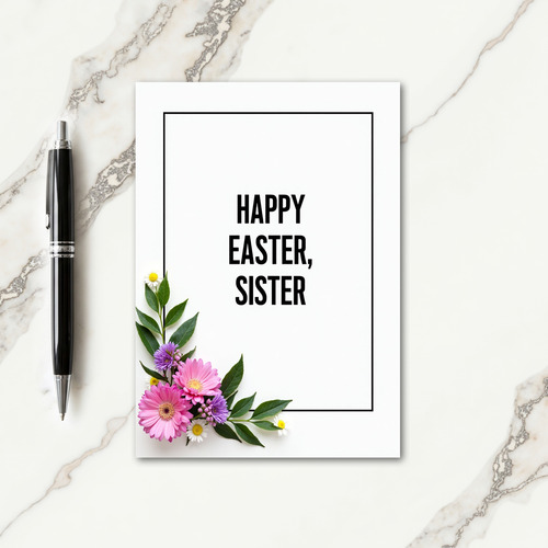 Happy Easter Sister Floral Card