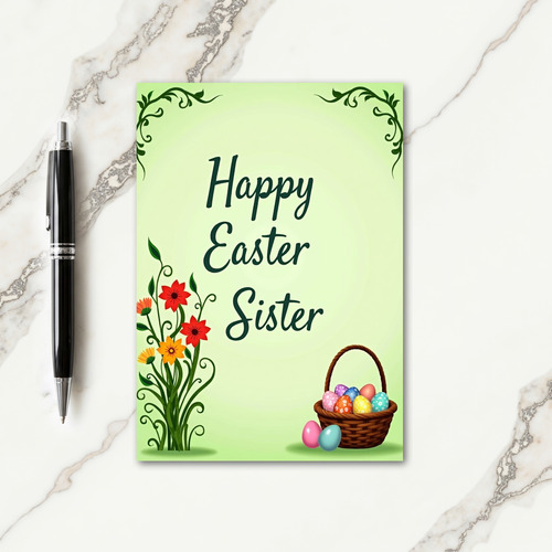 Happy Easter Sister Spring Card
