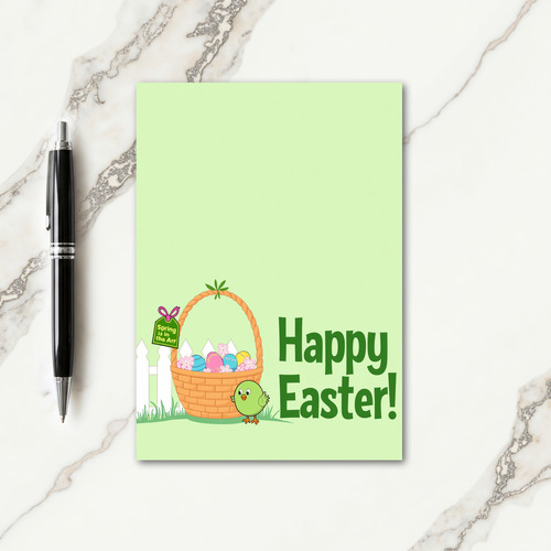 Happy Easter Spring Basket Card