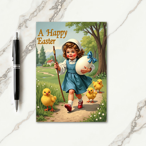 Happy Easter Springtime Child Card