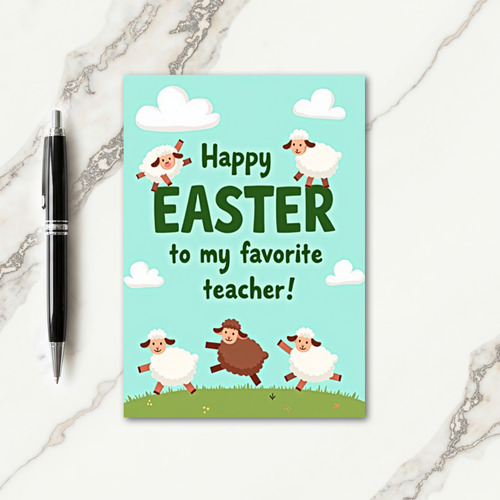 Happy Easter Teacher Spring Card