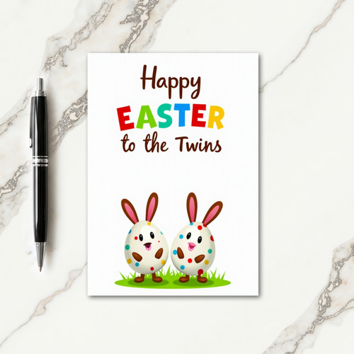 Happy Easter To The Twins Card