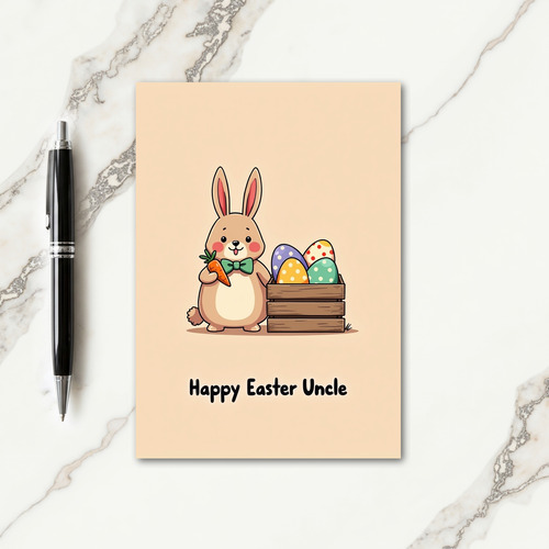 Happy Easter Uncle Rabbit Card