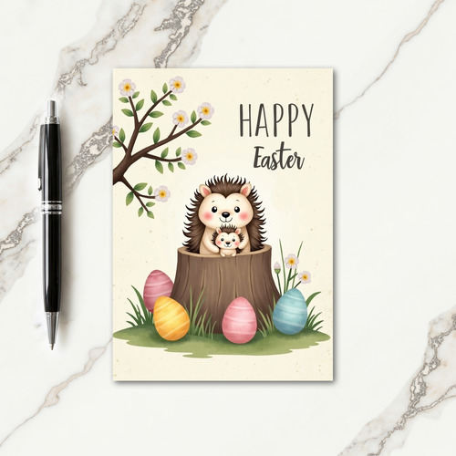 Happy Easter Watercolor Style Card