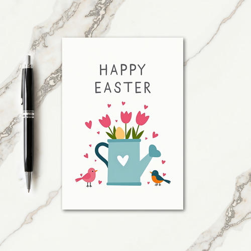 Happy Easter Watering Can Card