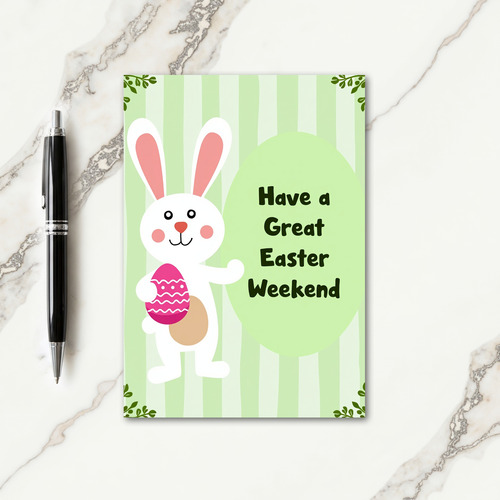 Happy Easter Weekend Bunny Card