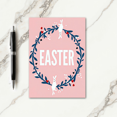Happy Easter Wreath Card