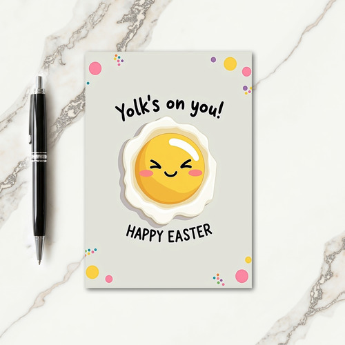 Happy Easter Yolk Humor Card