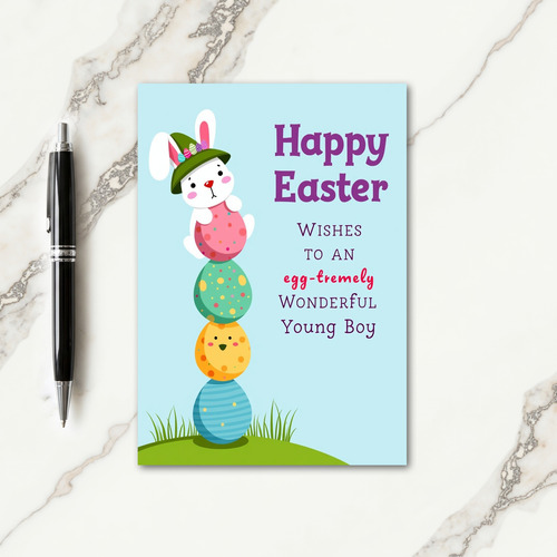 Happy Easter Young Boy Card
