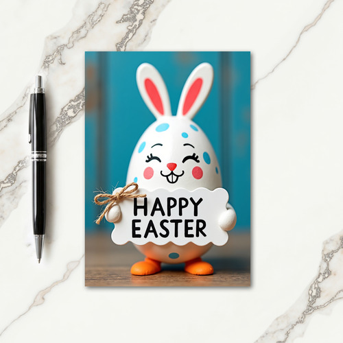 Happy Egg Bunny Message Card