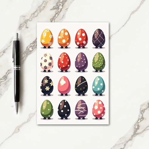 Happy Egg Friends Greeting Card
