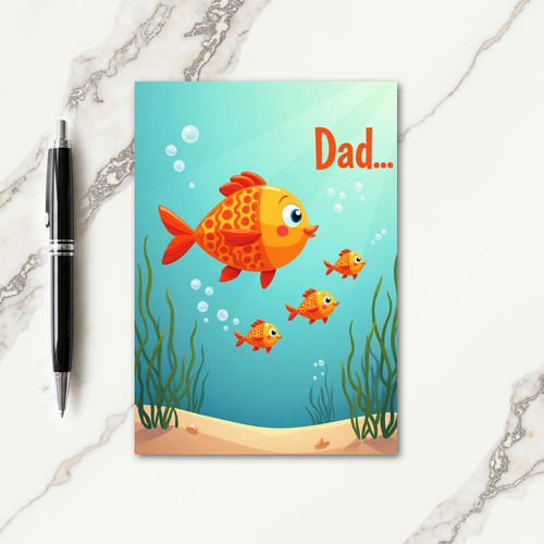 Happy Fathers Day Fish Card
