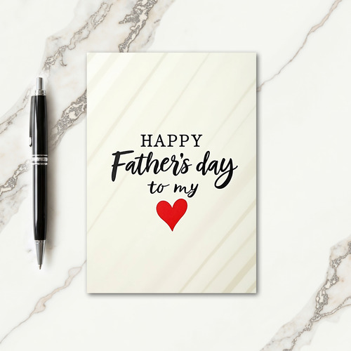 Happy Fathers Day Linen Card