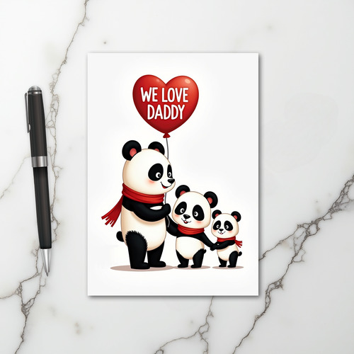 Happy Fathers Day Panda Card