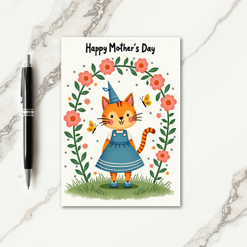 Happy Feline Mothers Day Art Card