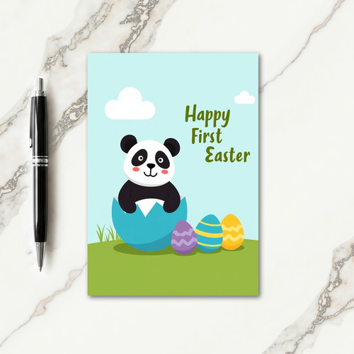 Happy First Easter Bear Cub Card
