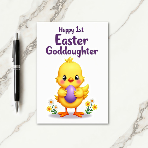 Happy First Easter Goddaughter Card