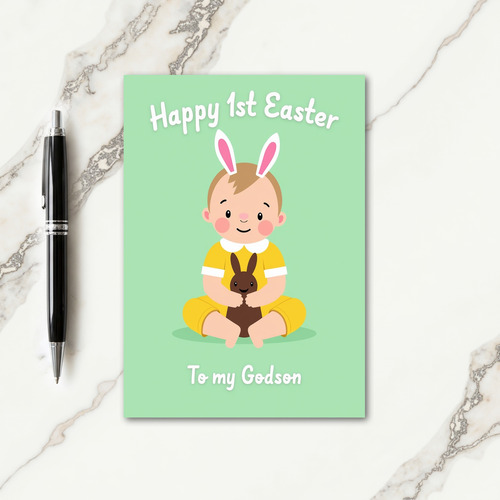 Happy First Easter Godson Card