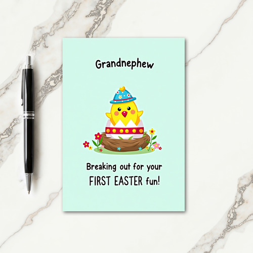 Happy First Easter Grandnephew Card