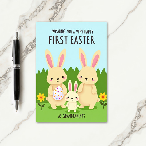Happy First Easter Grandparents Card
