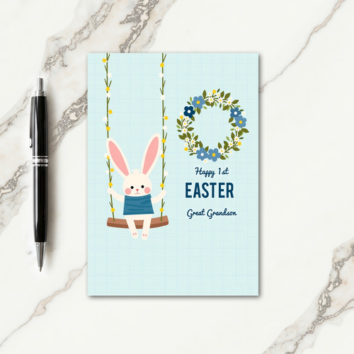 Happy First Easter Great Grandson Card