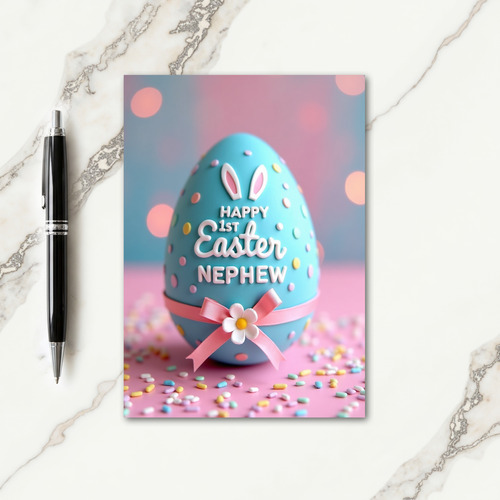 Happy First Easter Nephew Card