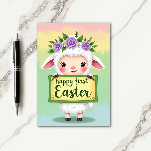 Happy First Easter Sheep Card