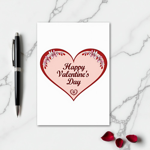 Happy Floral Valentines Card