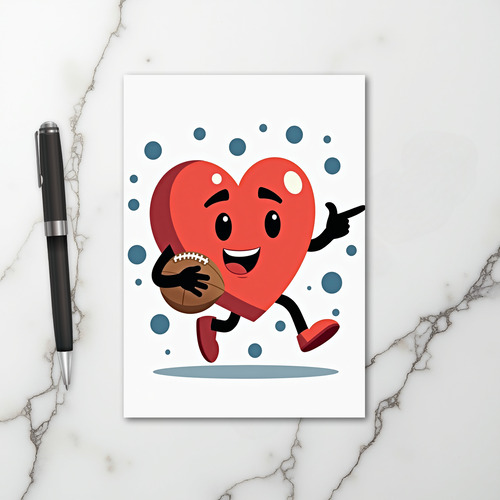 Happy Football Heart Card
