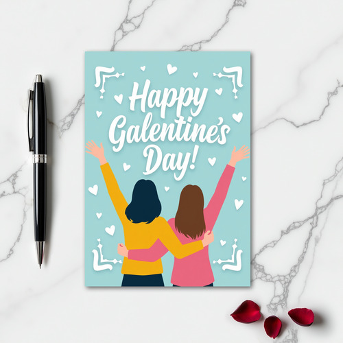 Happy Galentines Besties Card