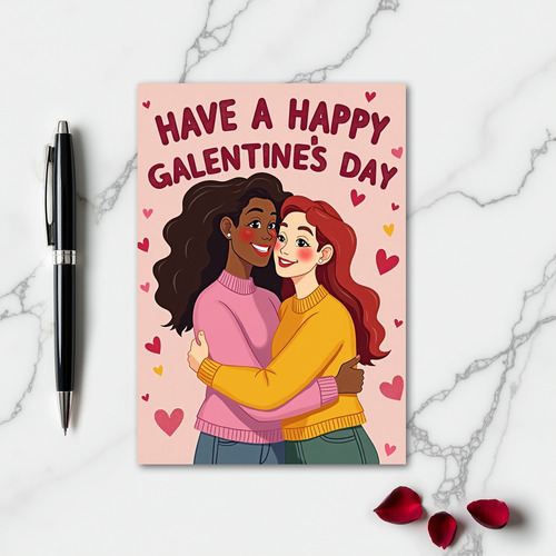 Happy Galentines Day Best Friends Card