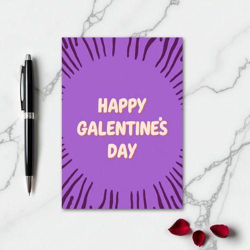 Happy Galentines Day Burst Card