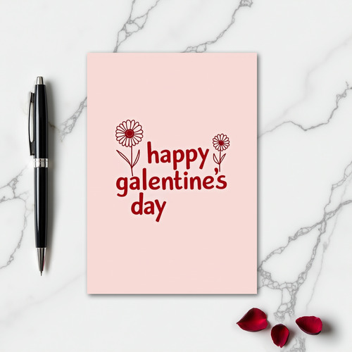 Happy Galentines Day Daisy Card