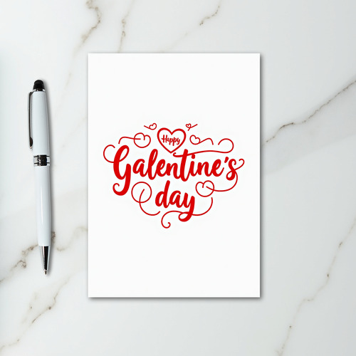 Happy Galentines Day Heart Card