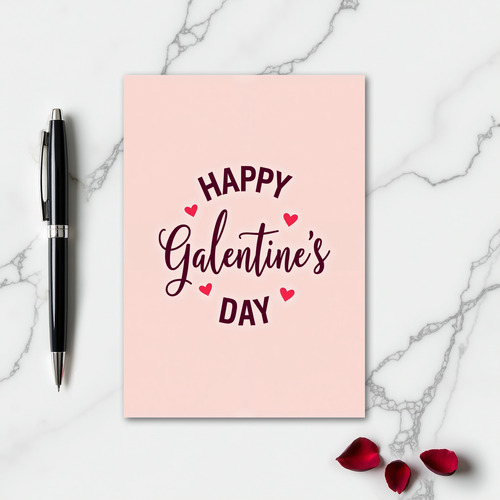 Happy Galentines Day Hearts Card