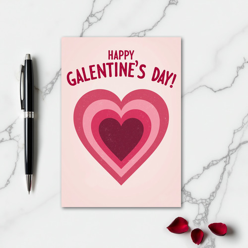 Happy Galentines Day Layered Heart Card