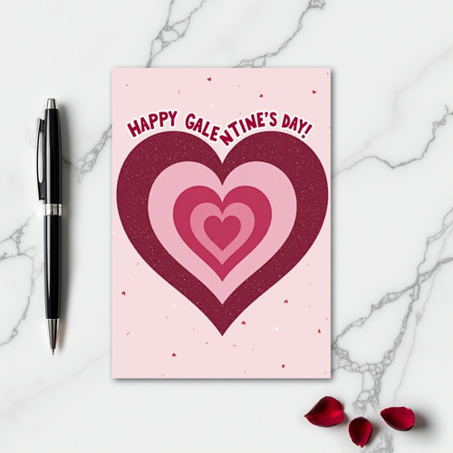 Happy Galentines Day Layered Hearts Card