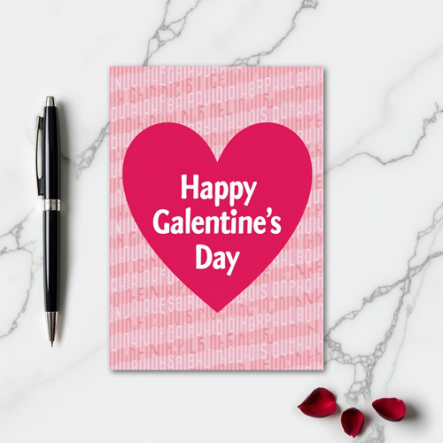 Happy Galentines Day Letter Pattern Card