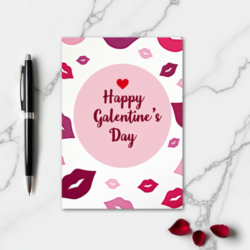 Happy Galentines Day Lips Card