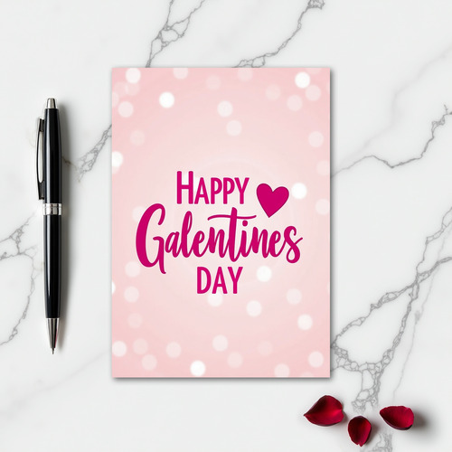Happy Galentines Day Sparkle Card