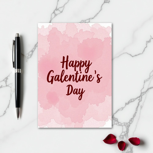 Happy Galentines Pink Watercolor Card