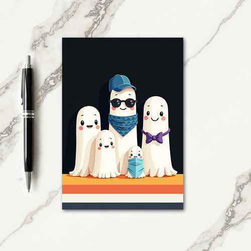 Happy Ghost Family Card