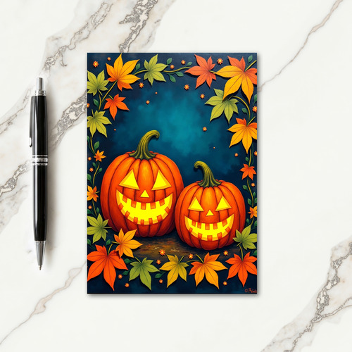 Happy Glowing Gourds Card