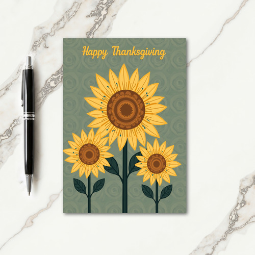Happy Golden Blooms Card