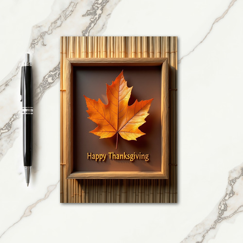 Happy Golden Leaf Card