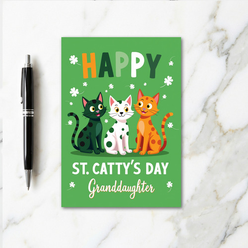 Happy Granddaughter Cats Card