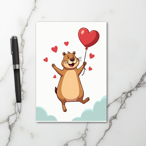 Happy Groundhog Love Card